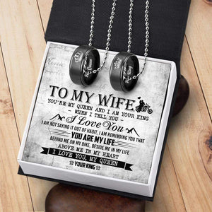 Couple Pendant Necklaces - To My Wife - You Are My Life - Gnw15029