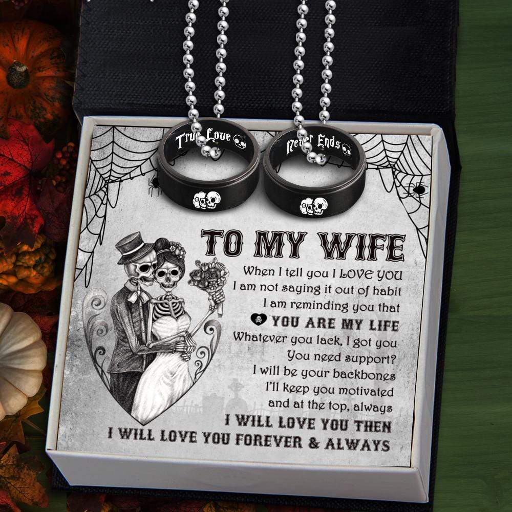 Couple Pendant Necklaces - To My Wife - You Are My Life - Gnw15031