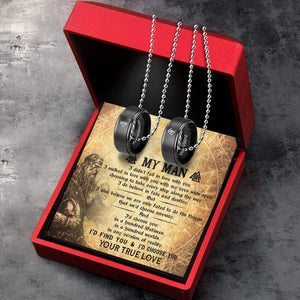 Couple Pendant Necklaces - Viking - To My Man - I'd Choose You - Gnw26057