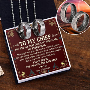 Couple Ring Necklaces - Native American - To My Chief - All Of My Lasts To Be With You - Gndx26009