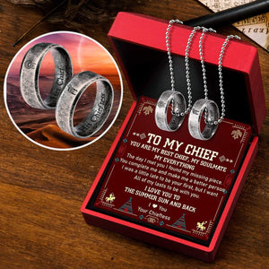 Couple Ring Necklaces - Native American - To My Chief - All Of My Lasts To Be With You - Gndx26009