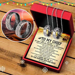 Couple Ring Necklaces - Native American - To My Chief - Fate And Destiny - Gndx26010