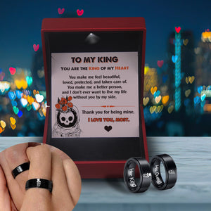 Couple Ring - Skull - To My King - You Are The King Of My Heart - Grlc26005