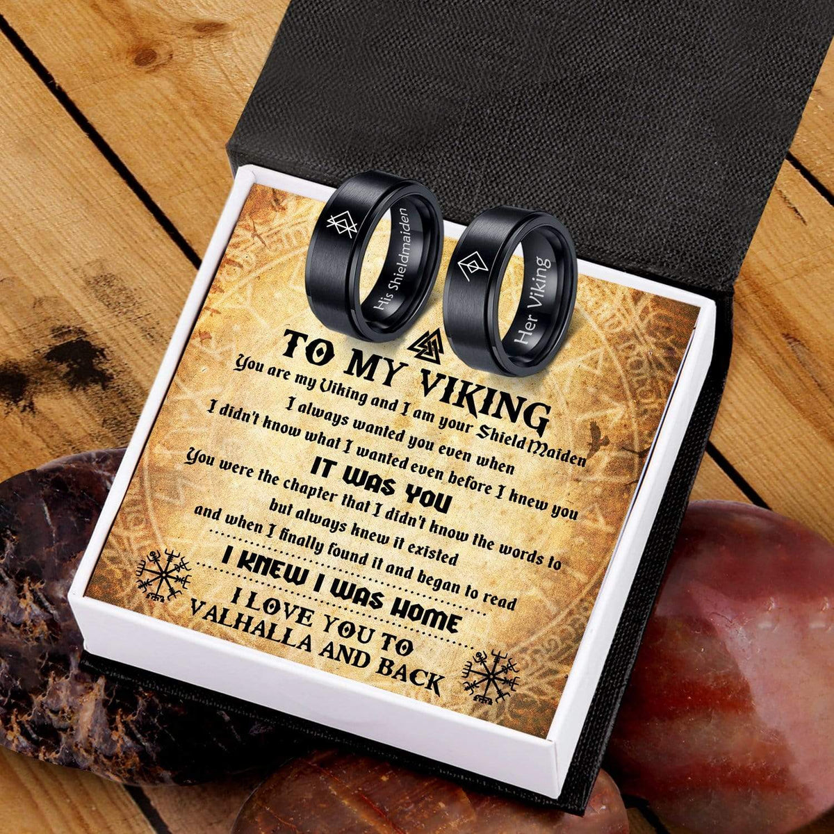 Couple Ring - Viking - To My Viking - I Love You To Vahalla And Back - Grlc26004