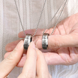 Couple Rune Ring Necklaces - Viking - To My Future Husband - I Am Yours Until Valhalla - Gndx24001