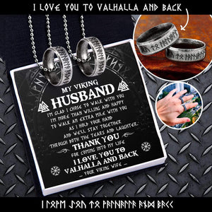 Couple Rune Ring Necklaces - Viking - To My Husband - Thank You  - Gndx14002
