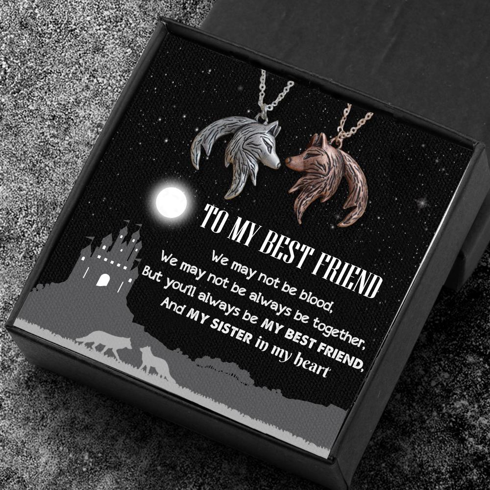 Couple Wolf Pendant Necklaces - To My Best Friend - You Are My Moon Forever - Gnbd33001