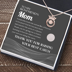 Crown Necklace - Fishing - To My Boyfriend's Mom - Thank You For Raising Your Best Catch - Gnzq19001