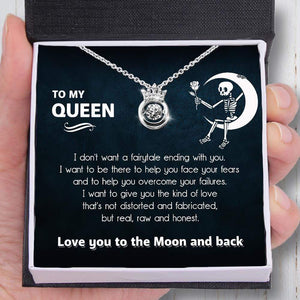 Crown Necklace - Skull - To My Queen - Love You To The Moon And Back - Gnzq13009