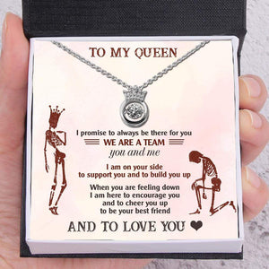 Crown Necklace - Skull - To My Queen - We Are A Team - Gnzq13011