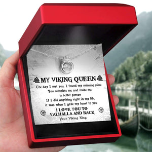 Crown Necklace - Viking - To My Viking Queen - I Love You To Valhalla And Back - Gnzq13001