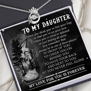 Crown Necklace - Wolf - To My Daughter - My Love For You Is Forever - Gnzq17007