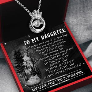 Crown Necklace - Wolf - To My Daughter - My Love For You Is Forever - Gnzq17007