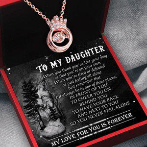 Crown Necklace - Wolf - To My Daughter - My Love For You Is Forever - Gnzq17007