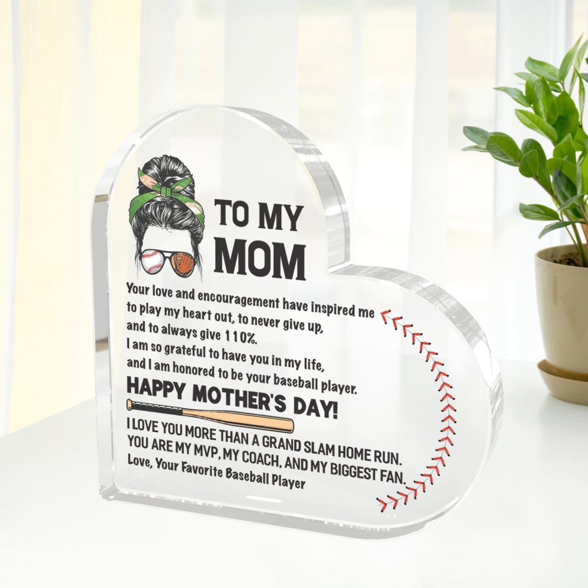 Crystal Plague - Baseball - To My Mom - I Love You More Than A Grand Slam Home Run - Gznf19007