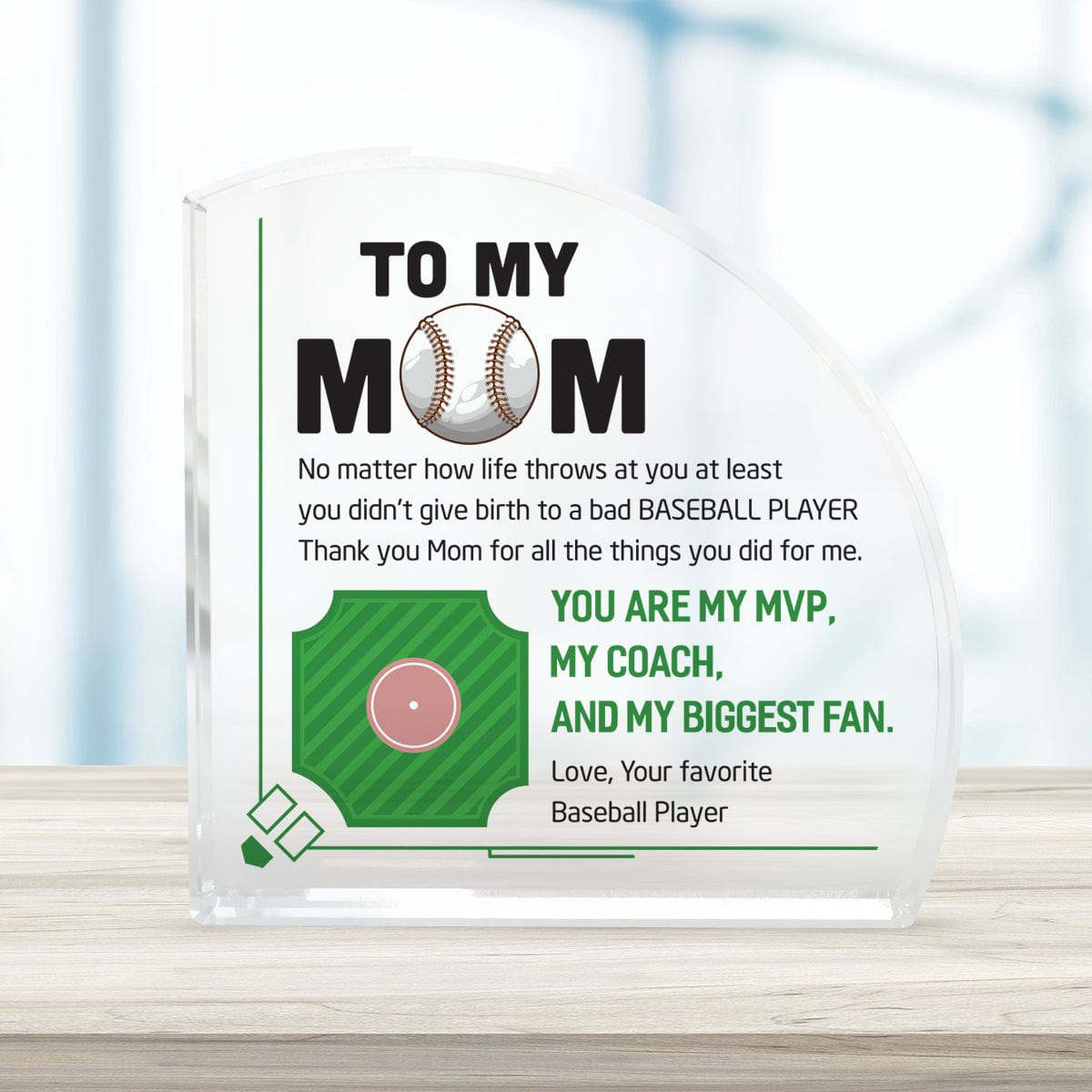 Crystal Plague - Baseball - To My Mom - Thank You Mom For All The Things You Did For Me - Gznf19002