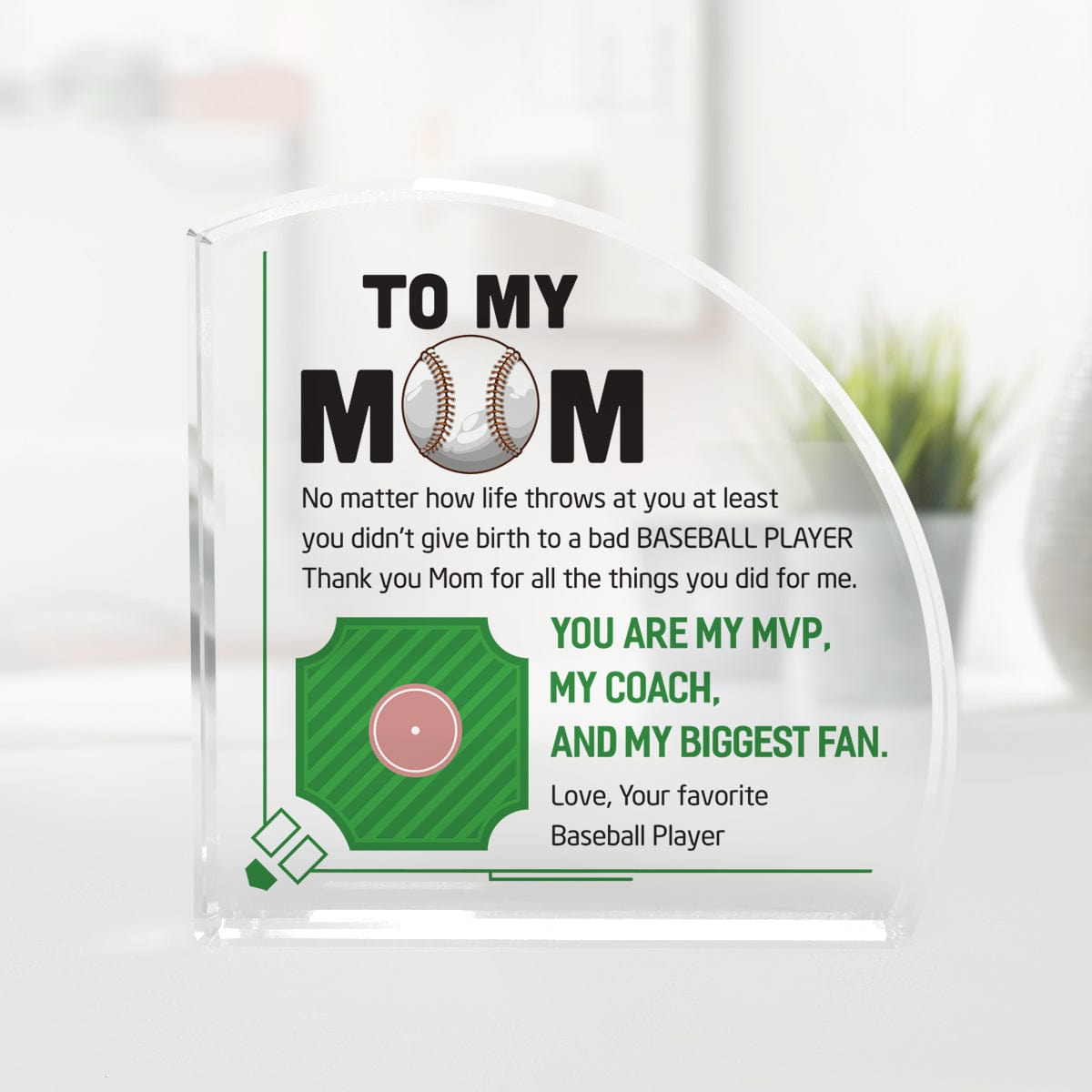 Crystal Plague - Baseball - To My Mom - Thank You Mom For All The Things You Did For Me - Gznf19002