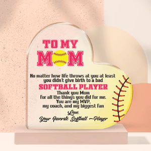 Crystal Plague - Softball - To My Mom - Thank You Mom For All The Things You Did For Me - Gznf19004