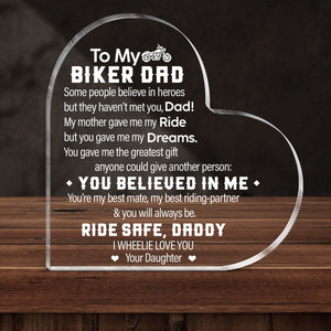 Crystal Plaque - Biker - To My Biker Dad - I Wheelie Love You - Gznf18026