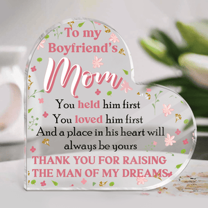 Crystal Plaque - Family - To My Boyfriend's Mom - Thank You For Raising The Man Of My Dreams - Gznf19019