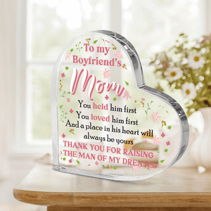 Crystal Plaque - Family - To My Boyfriend's Mom - Thank You For Raising The Man Of My Dreams - Gznf19019