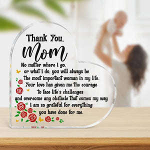 Crystal Plaque - Family - To My Mom - I Am So Grateful For Everything You Have Done For Me - Gznf19053