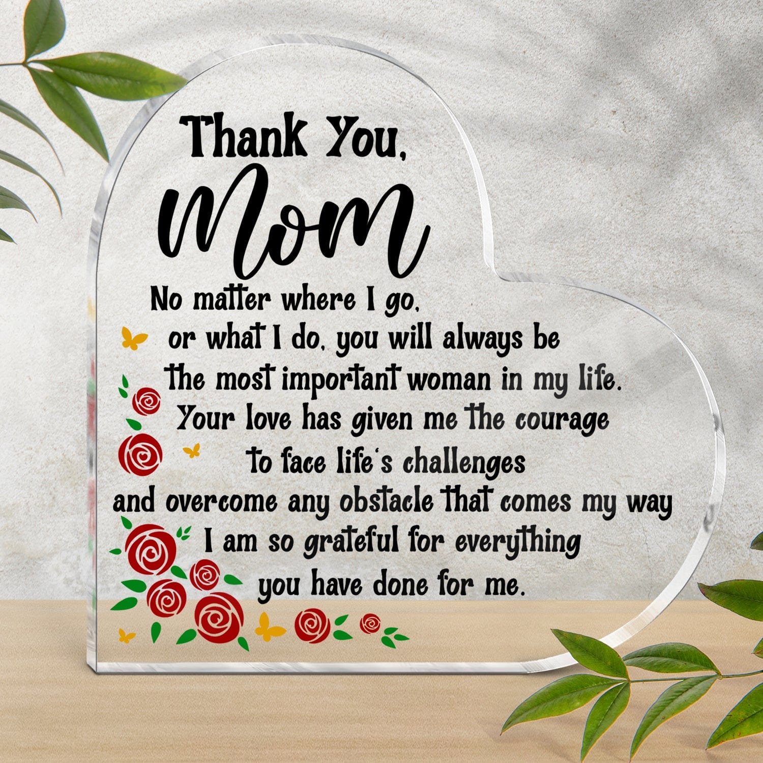 Crystal Plaque - Family - To My Mom - I Am So Grateful For Everything You Have Done For Me - Gznf19053