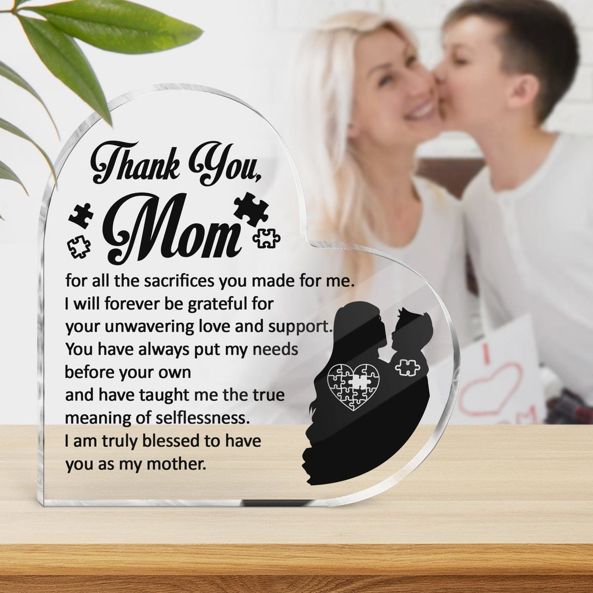 Crystal Plaque - Family - To My Mom - I Am Truly Blessed To Have You As My Mother - Gznf19047