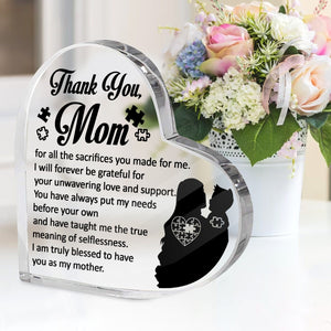 Crystal Plaque - Family - To My Mom - I Am Truly Blessed To Have You As My Mother - Gznf19047