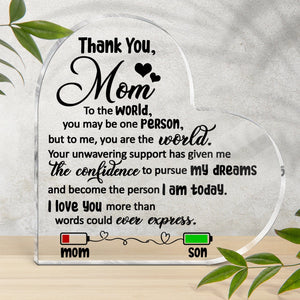 Crystal Plaque - Family - To My Mom - I Love You More Than Words Could Ever Express - Gznf19043