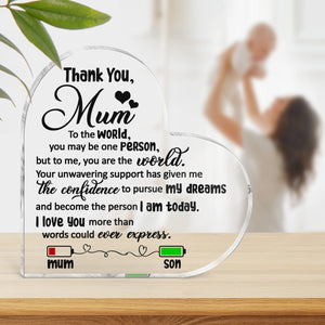 Crystal Plaque - Family - To My Mum - I Love You More Than Words Could Ever Express - Gznf19044