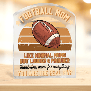 Crystal Plaque - Football - To My Mom - You Are The Real Mvp - Gznf19032