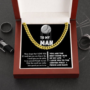 Cuban Link Chain - Baseball - To My Man - You are the best Home-run - Ssb26004