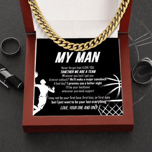 Cuban Link Chain - Basketball - To My Man - Together We Are A Team - Ssb26014