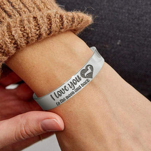 Cuff Bracelet - Dachshund Lover -  I Love You To The Moon & Back - Gbac13014