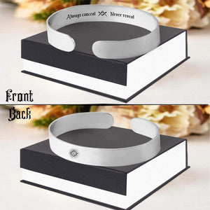 Cuff Bracelet - Freemason's Gift Idea - Always Conceal & Never Reveal - Gbac26007