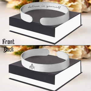 Cuff Bracelet - Freemason's Gift Idea - Believe In Yourself - Gbac26006