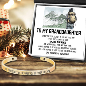 Cuff Bracelet - Hiking - To My Granddaughter - I Can Promise To Love You For The Rest Of Mine - Gbzf23001