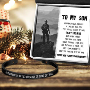 Cuff Bracelet - Hiking - To My Son - Never Forget Your Way Back Home - Gbzf16001