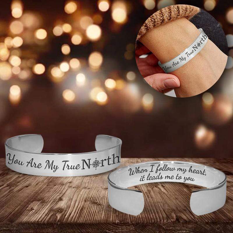 Cuff Bracelet - Travel Lover - You Are My True North - Gbac13017