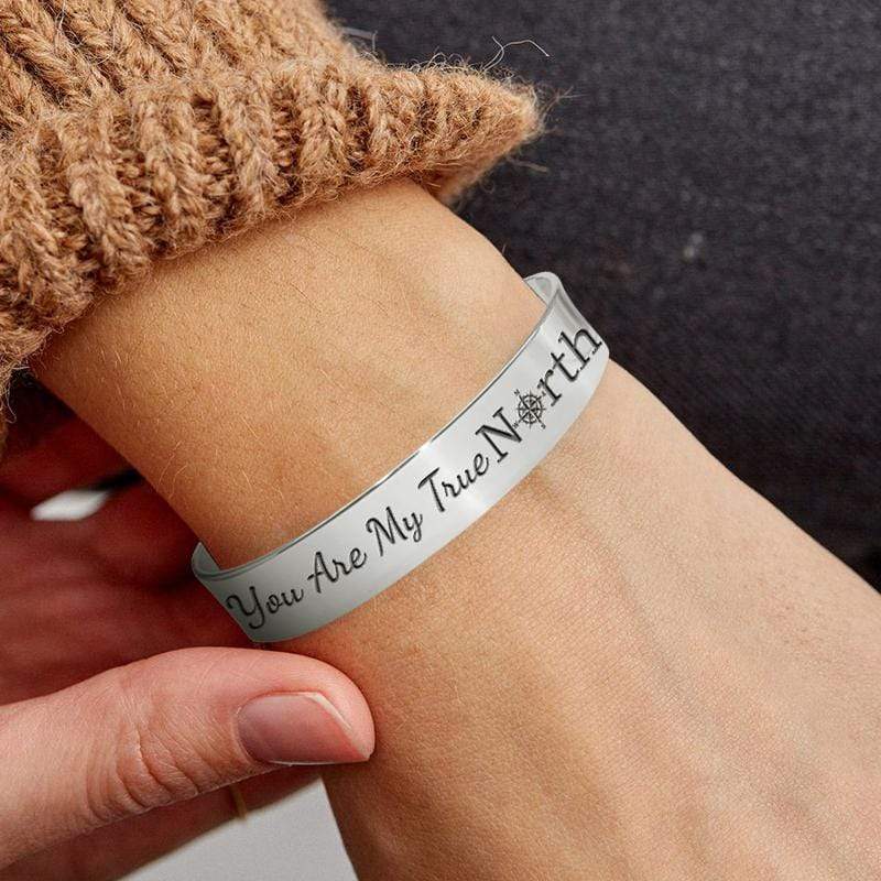 Cuff Bracelet - Travel Lover - You Are My True North - Gbac13017