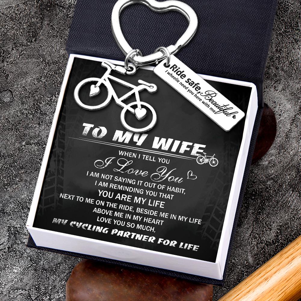 Cycling Keychain - To My Wife - My Cycling Partner For Life - Gkac15003