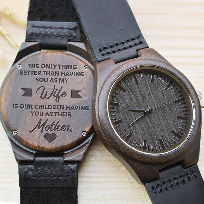 To my sale wife wooden watch