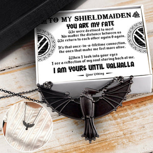 Dark Raven Necklace - My Shieldmaiden - I Am Yours Until Valhalla - Gncm13010