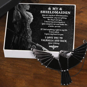 Dark Raven Necklace - My Shieldmaiden - The Day I Met You I Found My Missing Piece - Gncm13004