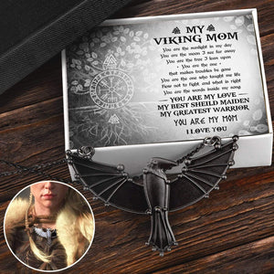Dark Raven Necklace - My Viking Mom - You Are My Mom - Gncm19002