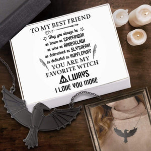 Dark Raven Necklace - To My Best Friend - You Are My Favorite Witch - Gncm33001