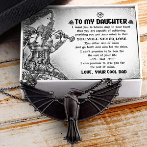 Dark Raven Necklace - To My Daughter - From Dad - You Will Never Lose - Gncm17003