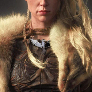 Dark Raven Necklace - Viking - My Shieldmaiden - I Love You Until Valhalla - Gncm13016