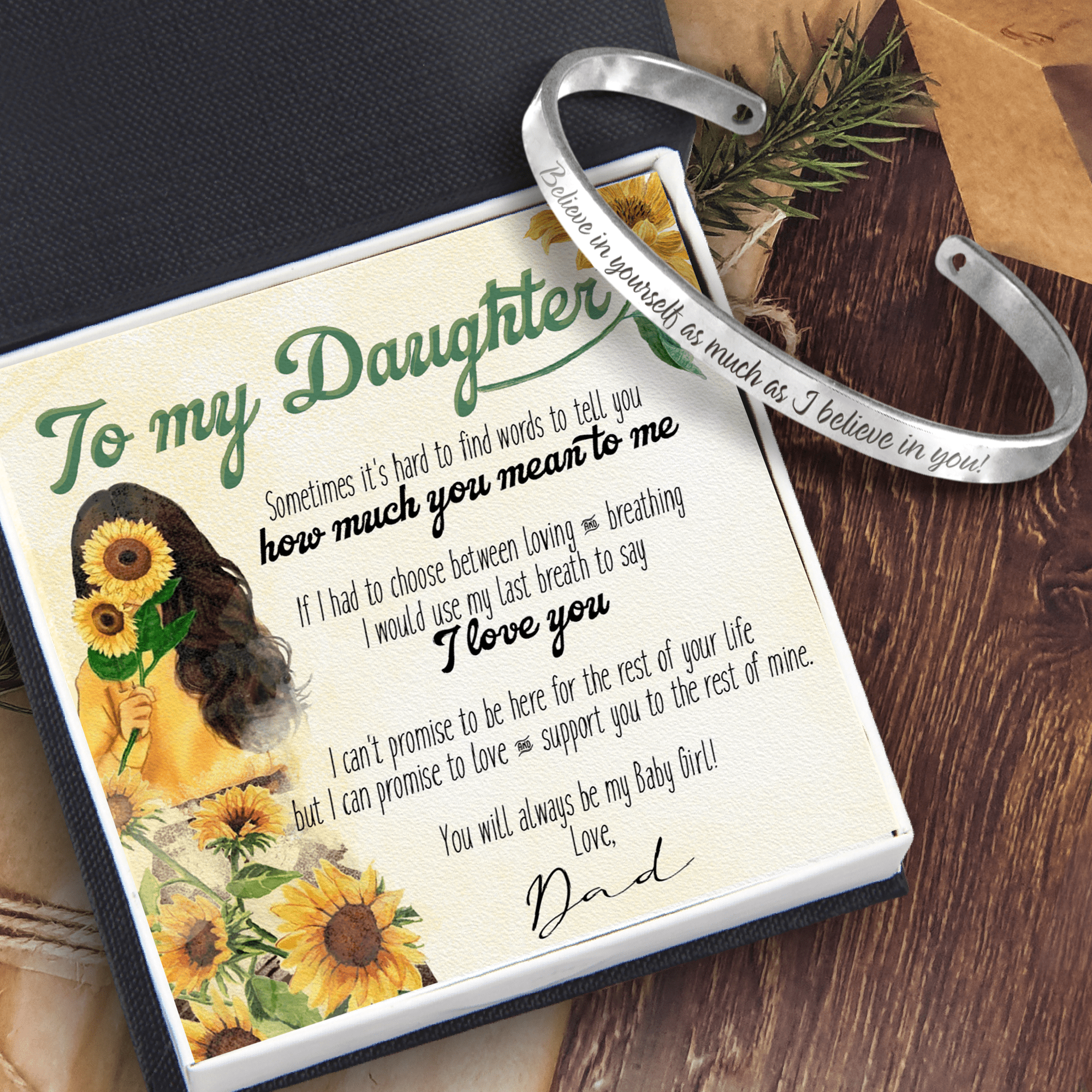 Daughter's Bracelet - Family - From Dad - To My Daughter - You Will Always Be My Baby Girl - Gbzf17022